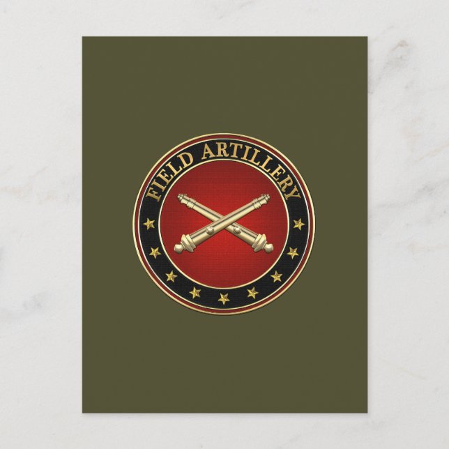 Postal Sucursal de artillería de campo Insignia (Anverso)