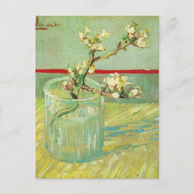 Postal Sucursales de flores de almendra en Bella Artes de (Anverso)
