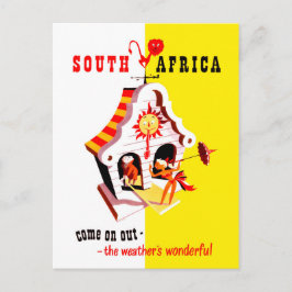 Postal Sudáfrica, maravilloso puntero del tiempo, cosecha