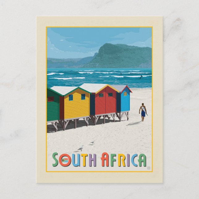 Postal Sudáfrica | Playa de Muizenberg (Anverso)