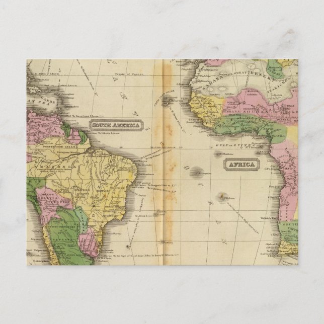 Postal Sudamérica, África (Anverso)