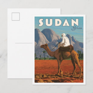 Postal Sudán África Viajes Antiguos 