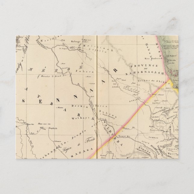 Postal Sudán, Etiopía (Anverso)