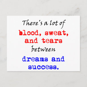 Postal Sudor de sangre y lágrimas