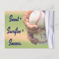 Sudor más sacrificio es igual a BÉISBOL de éxito