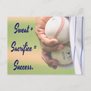 Postal Sudor más sacrificio es igual a BÉISBOL de éxito