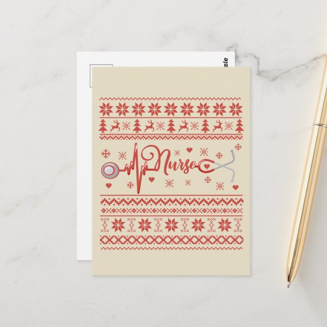 Postal Sudor navideño feo (Anverso/Reverso In Situ)