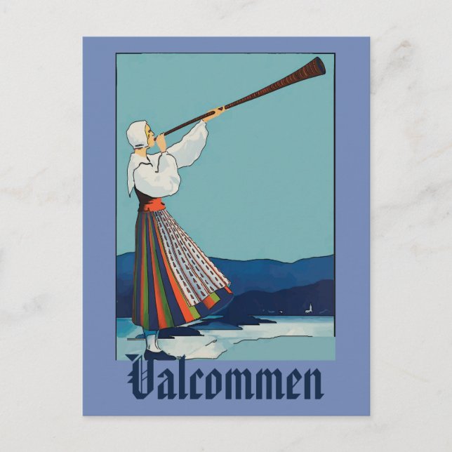 Postal Suecia, Añadir texto, (Anverso)