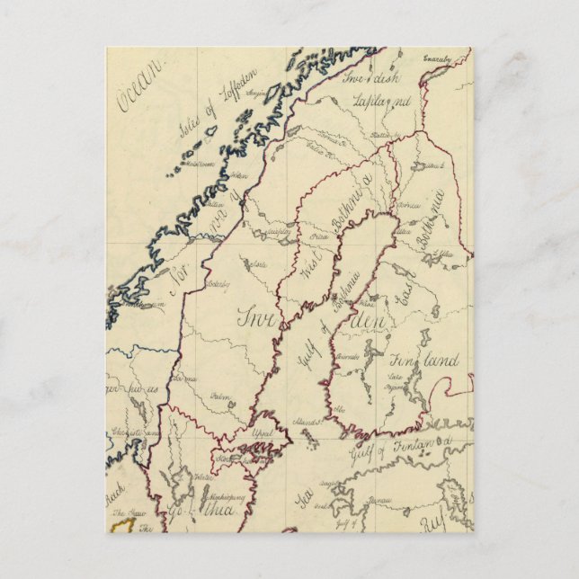 Postal Suecia, Dinamarca, Noruega 2 (Anverso)