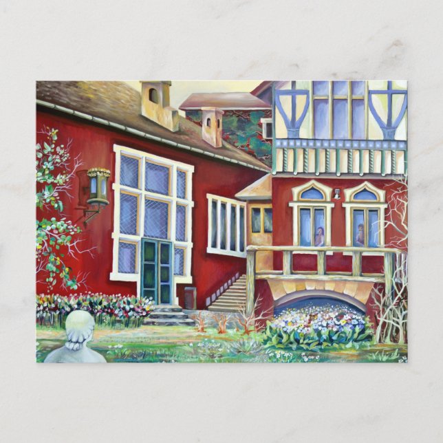 Postal Suecia, paisaje tradicional (Anverso)