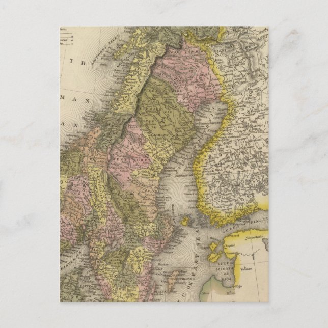 Postal Suecia y Noruega (Anverso)