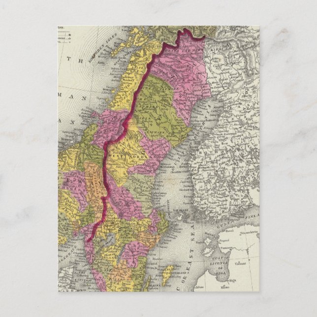 Postal Suecia y Noruega (Anverso)