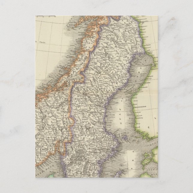 Postal Suecia y Noruega 6 (Anverso)