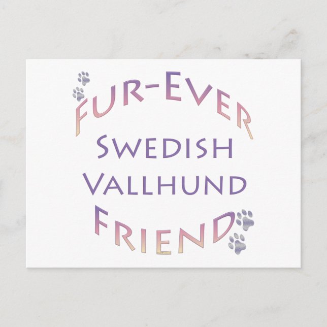 Postal Sueco Vallhund Furever Friend (Anverso)