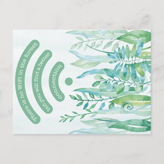 Postal Suelo forestal - hojas tropicales más presupuesto (Anverso)