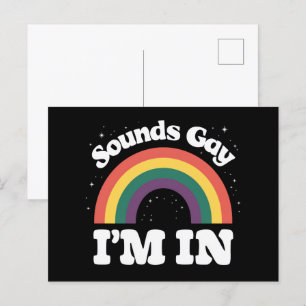Postal Suena gay, estoy en el mes del orgullo LGBTQ