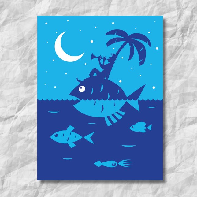 Postal Sueño caprichoso músico Ocean Moon Stars (Subido por el creador)