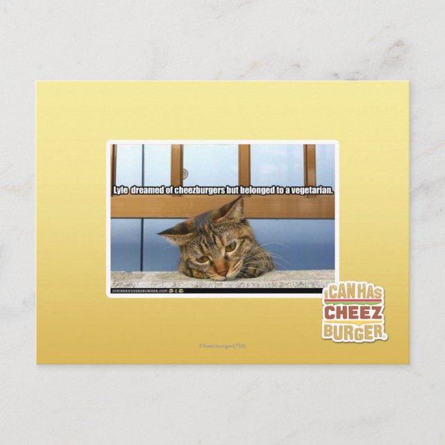 Postal Sueño con Cheesburgers (Anverso)