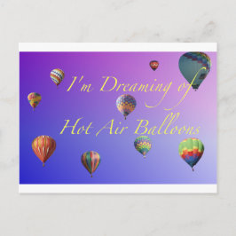 Postal Sueño con globos de aire caliente