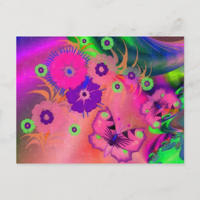 Postal Sueño Con Las Mariposas (Anverso)