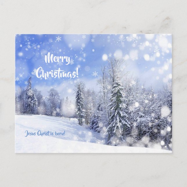 Postal Sueño con un Navidad blanco (Anverso)