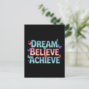 Postal Sueño, creencia, logro - Mariposa motivacional