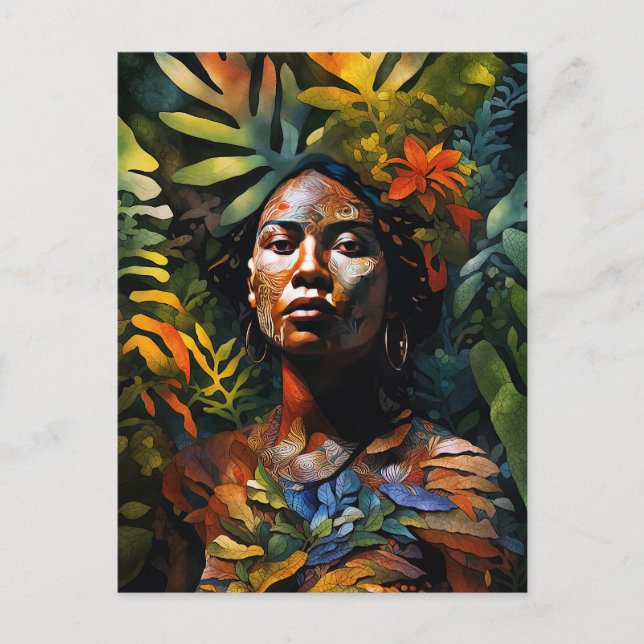 Postal Sueño de la jungla "Karuma" - Mujeres en la Amazon (Anverso)