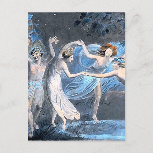 Postal Sueño de la noche del verano medio, William Blake  (Anverso)