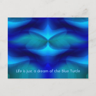 Postal Sueño de la tortuga azul