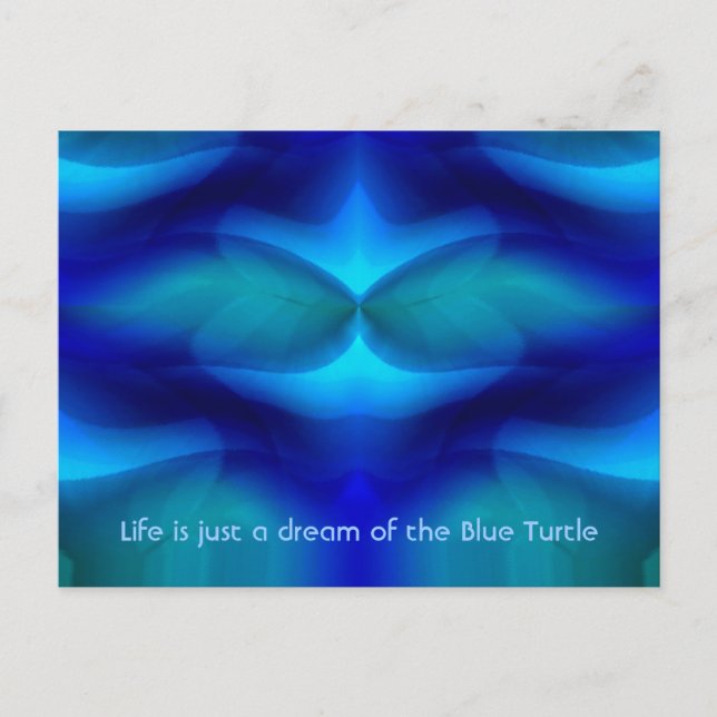 Postal Sueño de la tortuga azul (Anverso)