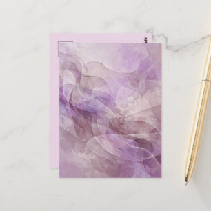 Postal Sueño de Lavanda Remolino Lila Malva Lavanda