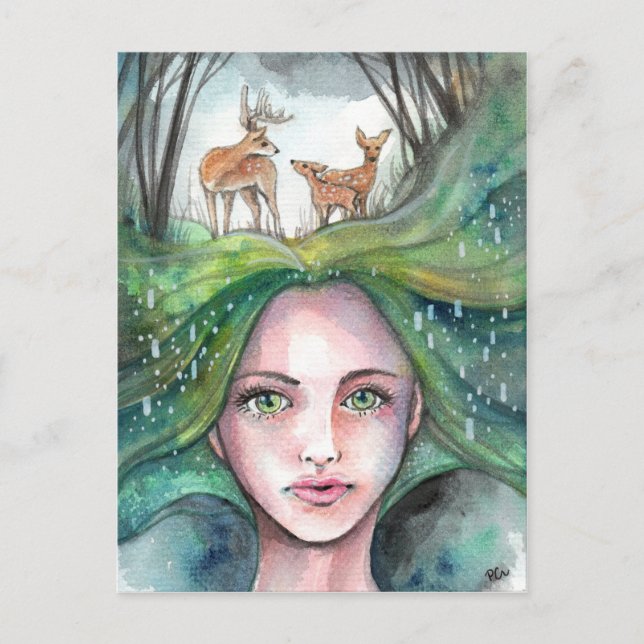 Postal Sueño de los bosques (Anverso)