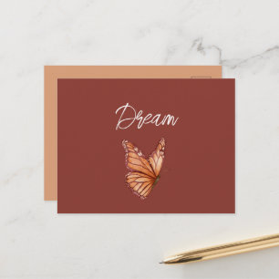 Postal Sueño de Mariposa Naranja