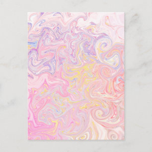 Postal Sueño de Mármol Giratorio en Pastel Suave Arte Abs