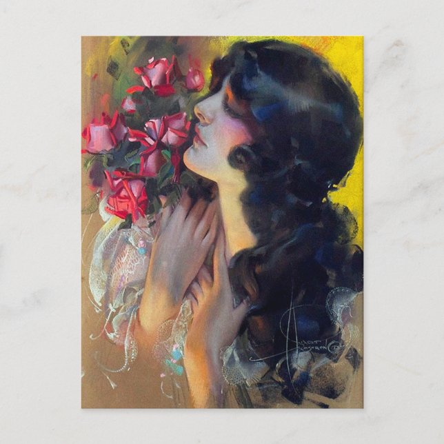 Postal sueño de rosas de alrededor de 1910 (Anverso)