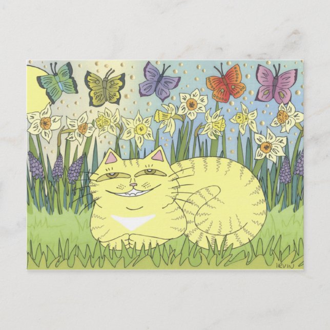 Postal Sueño diurno del Tabby Daffodil (Anverso)