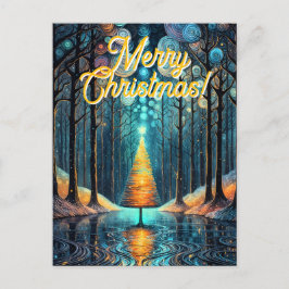 Postal Sueño feriado irlandés 🎄 brillante árbol navideño