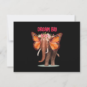 Postal Sueño Grande Como Un Elefante Inspirador
