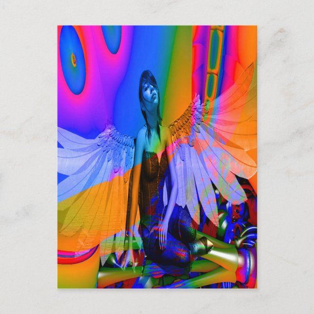 Postal Sueño volador (Anverso)