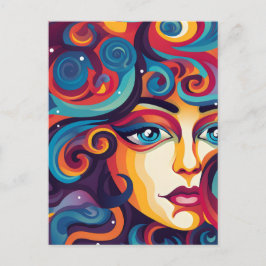 Postal Sueño y vibrante remolino de emociones