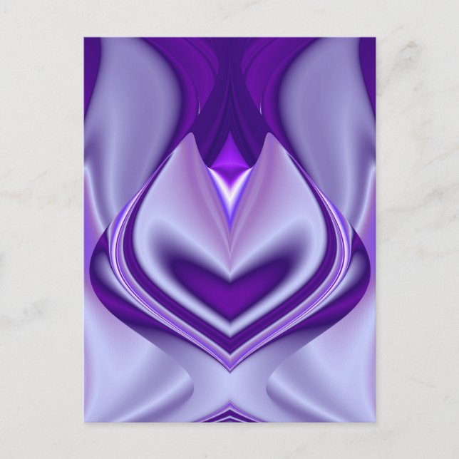Postal Sueños de Arcoíris de Flor Morada (Anverso)