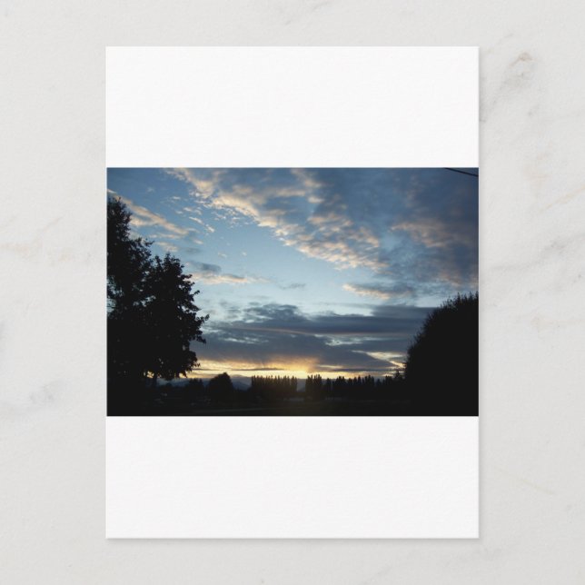 Postal Sueños de atardecer azules (Anverso)