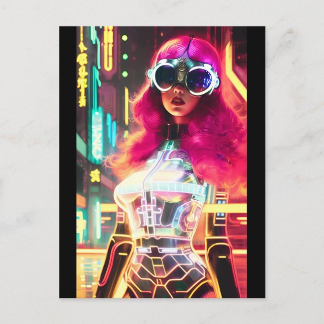 Postal Sueños de Ciudad Futura - Ken Gage Art (Anverso)