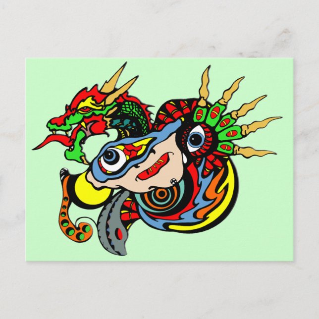 Postal Sueños de dragón (Anverso)