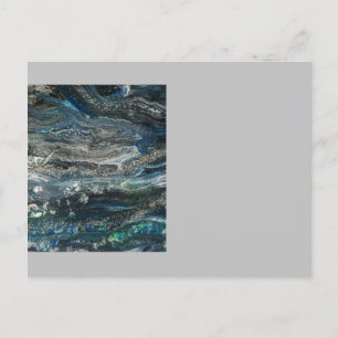 Postal Sueños de la pintura acrílica del Océano 19 en gri