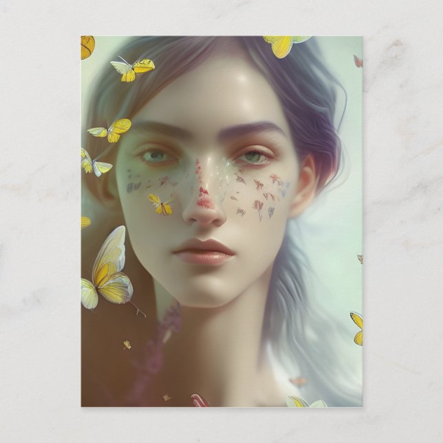 Postal Sueños de mariposa (Anverso)