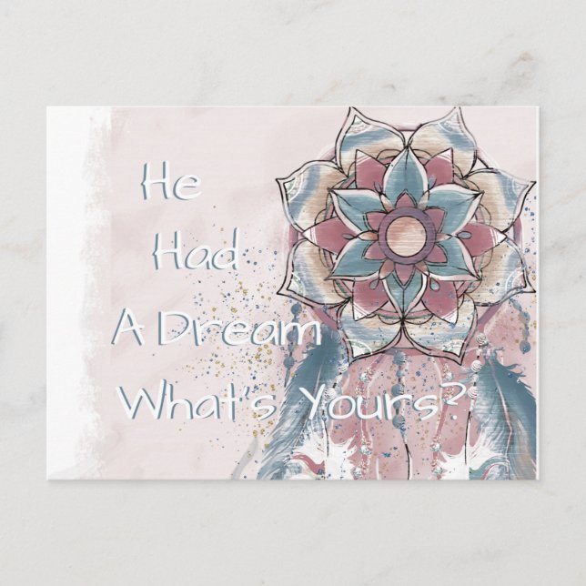 Postal Sueños de MLK (Anverso)