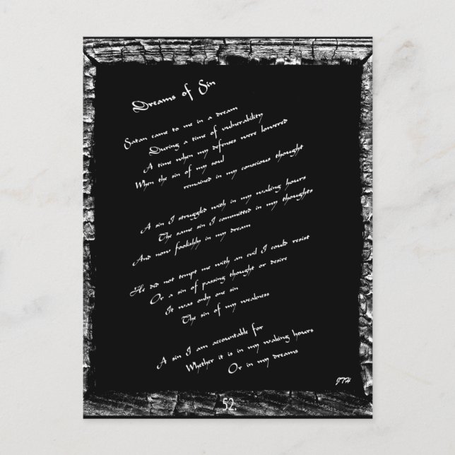 Postal Sueños de pecado (Anverso)