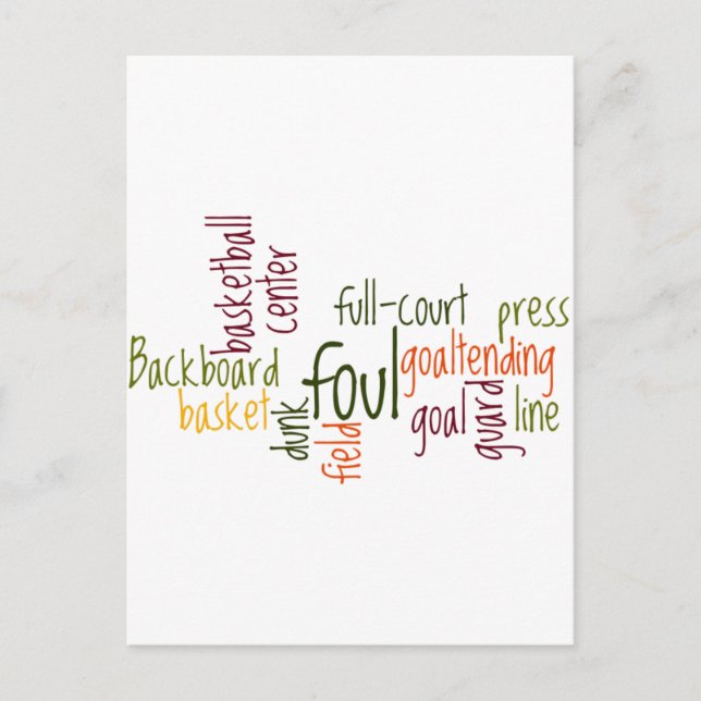 Postal Sueños de soltar: Baloncesto - Juego de Campeones (Anverso)