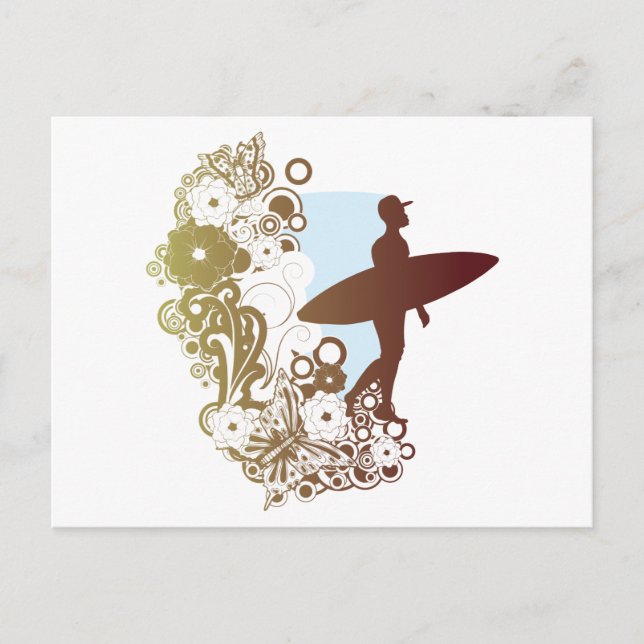 Postal sueños de surfear (Anverso)